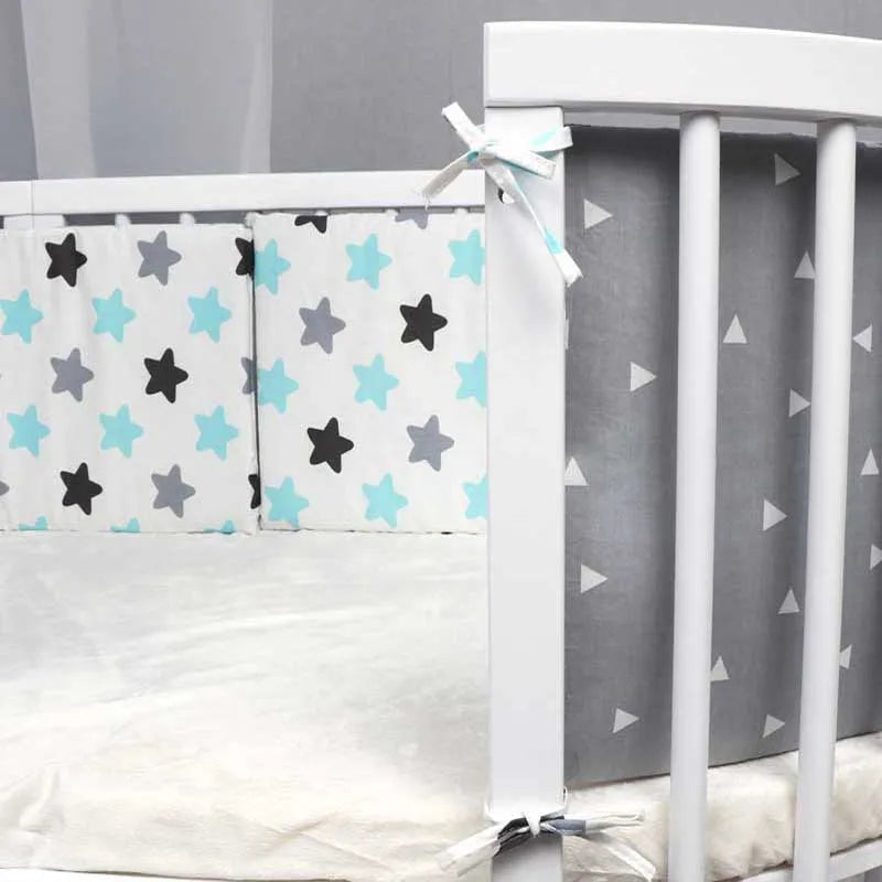 Tour De Lit Bebe Fille Gris Et Rose Sécurité