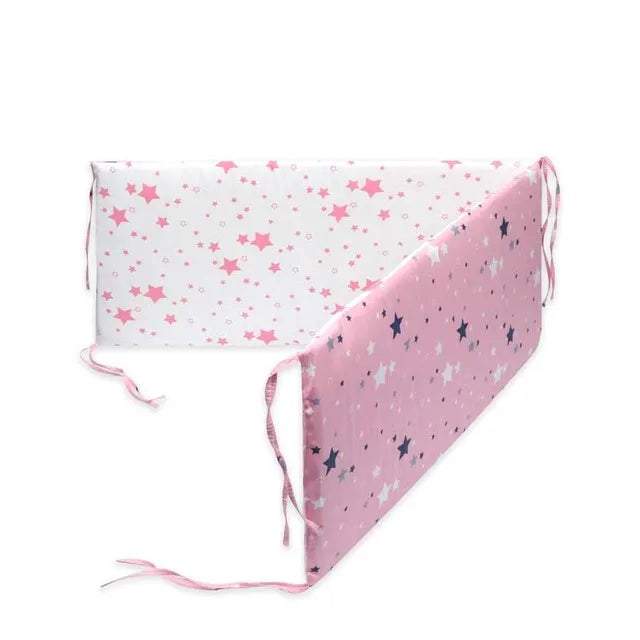 Tour De Lit Bébé Fille Gris Et Rose