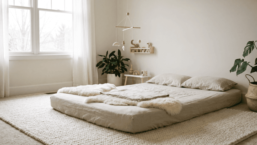 Matelas Montessori : sécuriser le sommeil de bébé sans tour de lit